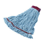 Swinger Loop Wet Mop Heads, Cotton/synthetic, Blue, Large, 6/carton